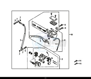 JET 4 50cc (AD05W8-EU) (E4) (L8) drawing FRONT BRAKE MASTER CYLINDER