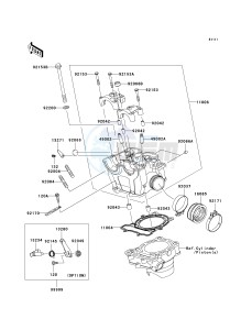 KX 250 T [KX250F] (7F) T7F drawing CYLINDER HEAD