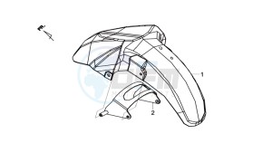 MAXSYM 600I drawing FRONT FENDER