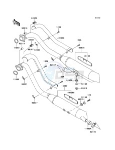 VN800 CLASSIC VN800B6F GB XX (EU ME A(FRICA) drawing Muffler(s)