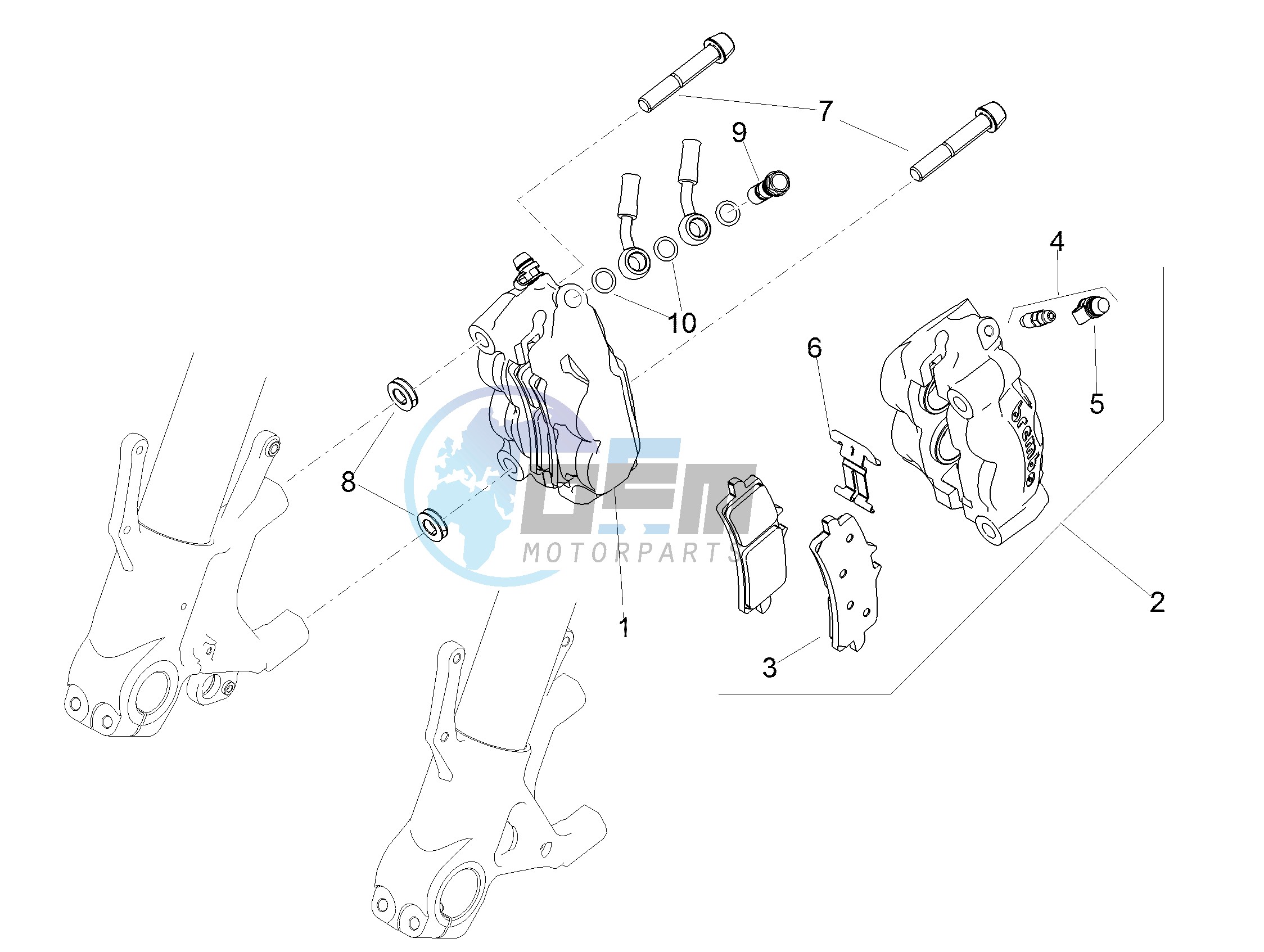 Front brake caliper