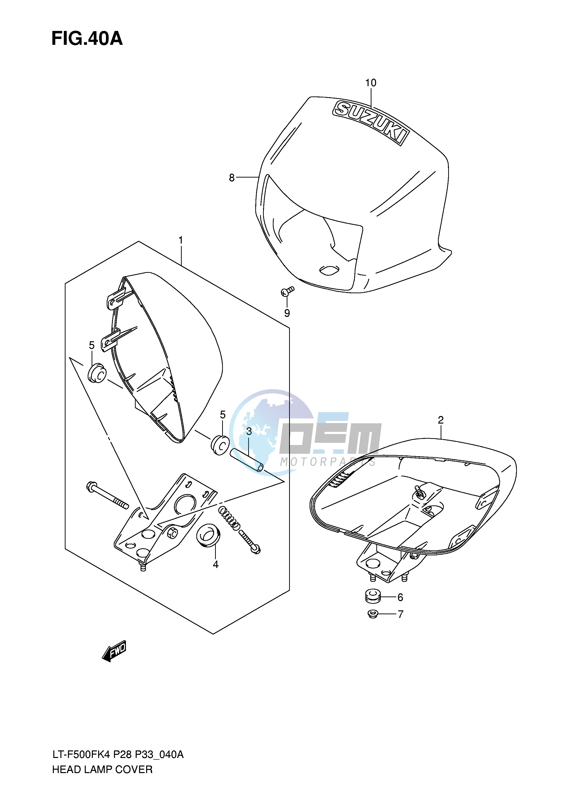 HEADLAMP HOUSING (MODEL K7)