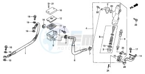 XL650V TRANSALP drawing REAR BRAKE MASTER CYLINDER