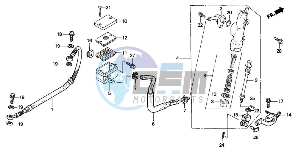 REAR BRAKE MASTER CYLINDER