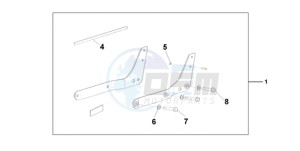 VT750C9 Europe Direct - (ED / MK) drawing BACKREST/REAR CAR