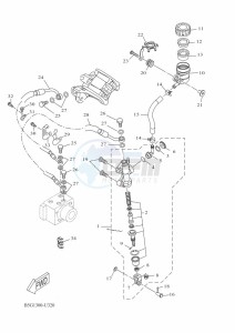 YZF125-A YZF-R125 (B5G3) drawing REAR MASTER CYLINDER