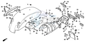 VF750CD drawing REAR FENDER