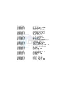 TS185ER (E24) drawing * COLOR CHART *