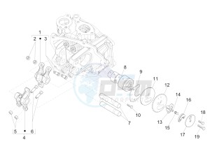 MP3 300 LT Sport ABS drawing Rocking levers support unit