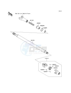 KRF 750 A [TERYX 750 4X4] (A8F) A8F drawing DRIVE SHAFT-PROPELLER