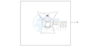 CBR1000RAA France - (F / ABS CMF HRC) drawing TANK PAD