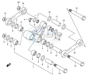 DR-Z400 (E1) drawing REAR CUSHION LEVER