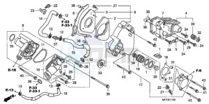 CB1300SA9 Australia - (U / ABS BCT MME TWO TY2) drawing LEFT REAR COVER/WATER PUM P