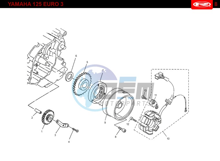 STATOR  Yamaha 125 4t Euro 3