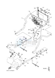 YXM700E YXM700PHF VIKING (1XPM) drawing RADIATOR & HOSE