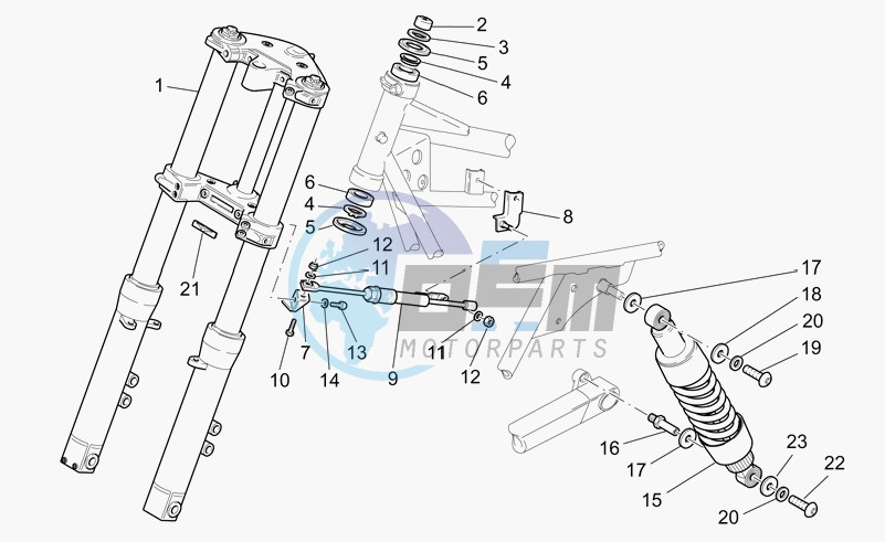 F.fork-r.shock absorber