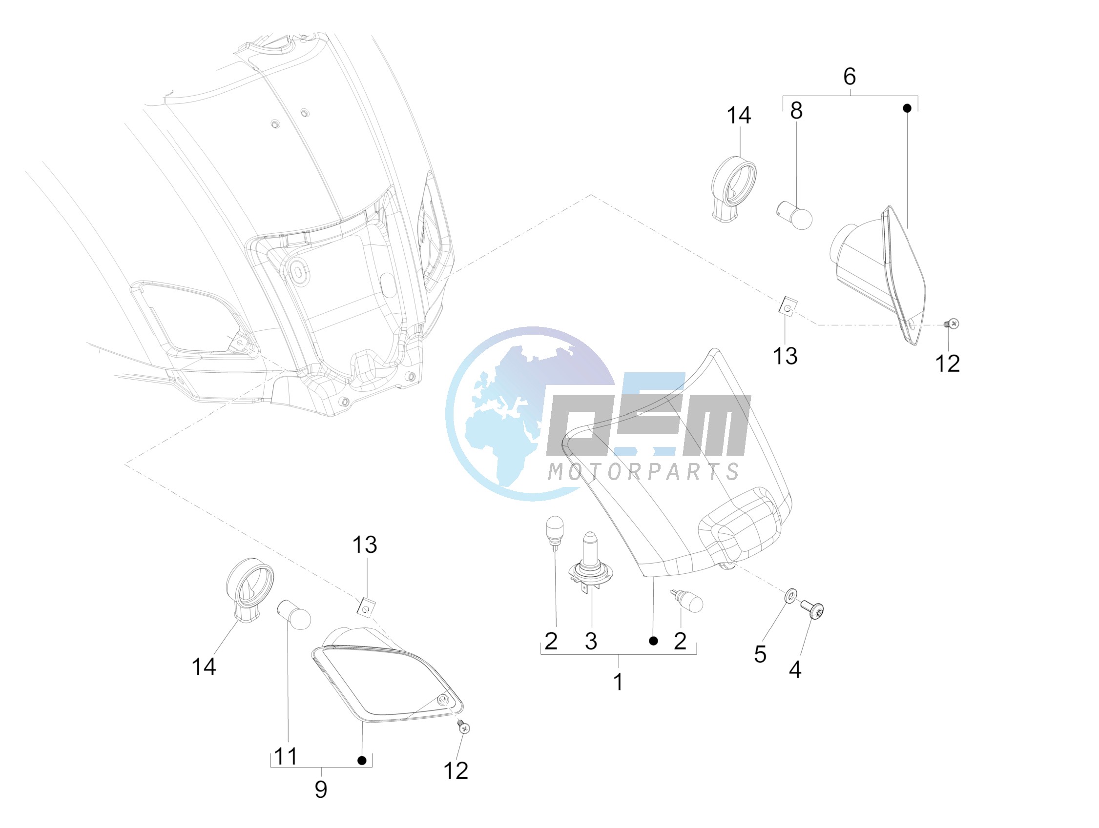 Rear headlamps - Turn signal lamps