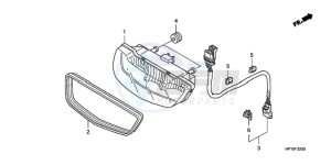 TRX420FA9 Australia - (U) drawing TAILLIGHT