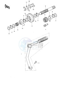 KS 125 (-A) drawing KICKSTARTER MECHANISM -- 74-75- -