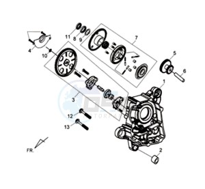 SYMPHONY SR 125 CH drawing CRANKCASE RIGHT / OILPUMP