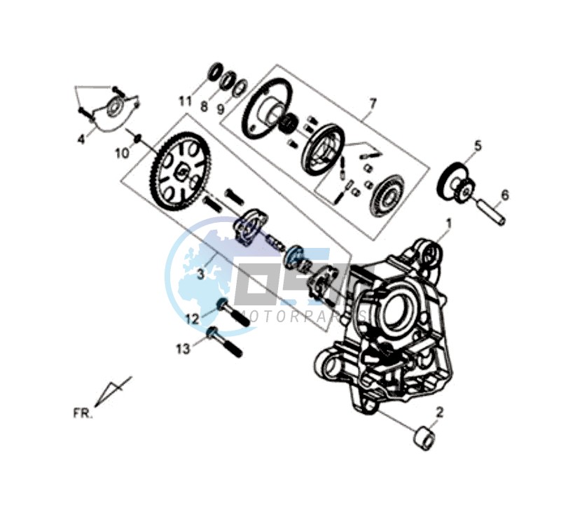 CRANKCASE RIGHT / OILPUMP