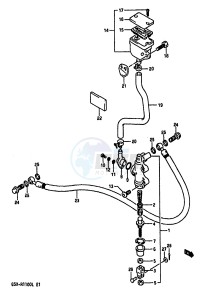 GSX-R1100 (K-L) drawing REAR MASTER CYLINDER (MODEL K)