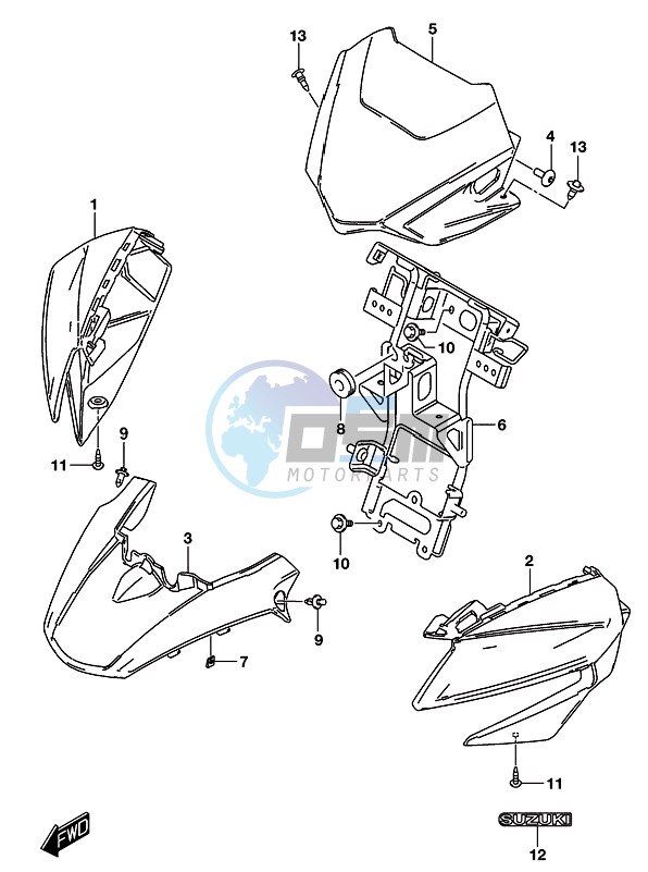 HEADLAMP HOUSING (GSX-S125MLL8 P21)