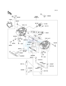 KVF 650 D ([BRUTE FORCE 650 4X4] (D6F-D9F) D8F drawing CARBURETOR -- CN- -