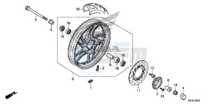 SH125E SH125 E drawing FRONT WHEEL