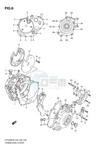 SFV650 (E3-E28) Gladius drawing CRANKCASE COVER