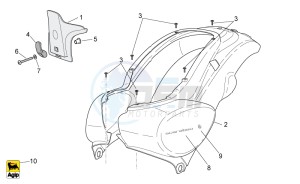 Scarabeo 100 4T e3 net drawing Rear body I