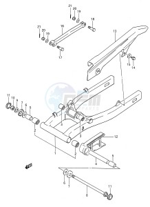 GS500E (E28) drawing REAR SWINGING ARM