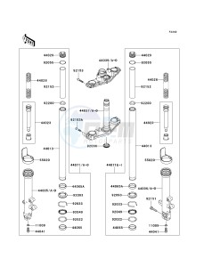 ER 650 A [ER-6N (AUSTRALIAN] (A6F-A8F) A8F drawing FRONT FORK