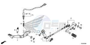 CBR300RF CBR300R Europe Direct - (ED) drawing PEDAL