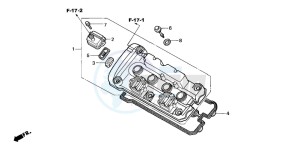 CB600F2 HORNET S drawing CYLINDER HEAD COVER (CB600F3/4/5/6)