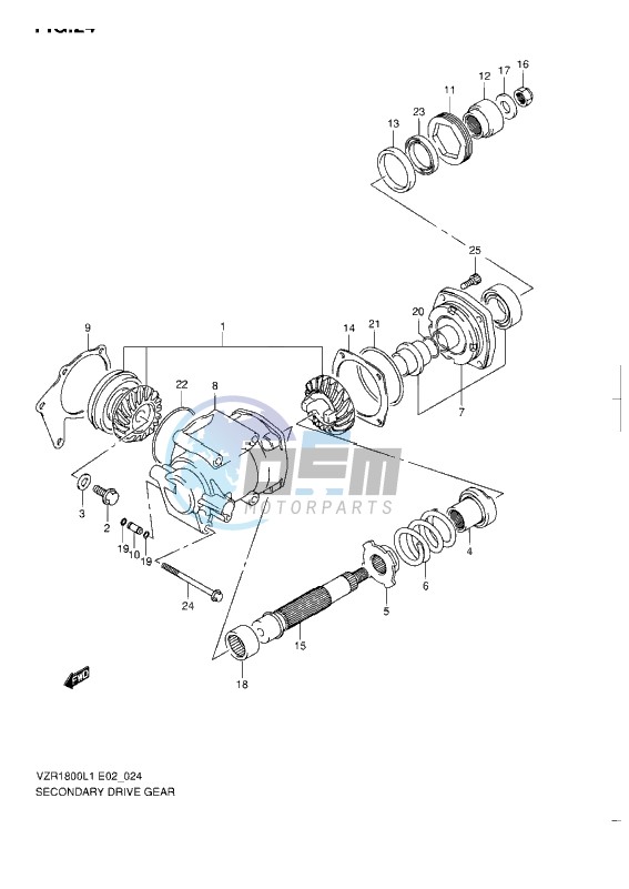 SECONDARY DRIVE GEAR