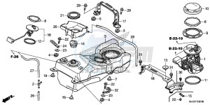 GL1800BE F6B Bagger - GL1800BE UK - (E) drawing FUEL TANK