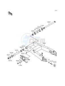 ZX 600 G [NINJA ZX-6R] (G1-G2) [NINJA ZX-6R] drawing SWINGARM