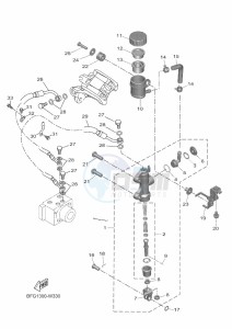 XSR125 MTM125 (BGX3) drawing REAR MASTER CYLINDER