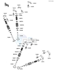 VN 700 A [LTD] (A1) [LTD] drawing ROCKER ARMS_VALVES