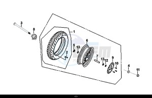 FIDDLE III 50 (25 KM/H) (XA05W5-NL) (E4) (L7-M0) drawing FRONT WHEEL