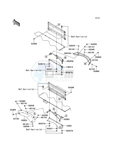 MULE 4010 TRANS 4x4 DIESEL KAF950G9F EU drawing Rear Fender(s)