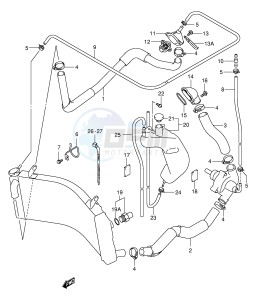 GSX1300R (E2) Hayabusa drawing RADIATOR HOSE