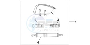 CBR1000RAA Australia - (U / ABS) drawing REAR SEAT BAG