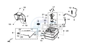 GTS 300 I drawing FUEL TANK - FUEL CUT