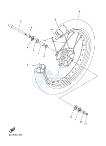 WR250X (32DP) drawing FRONT WHEEL