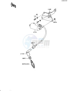 KZ 250 W [LTD BELT] (W1) [LTD BELT] drawing IGNITION COIL