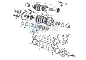 SENDA R RACER - 50 cc drawing GEAR BOX