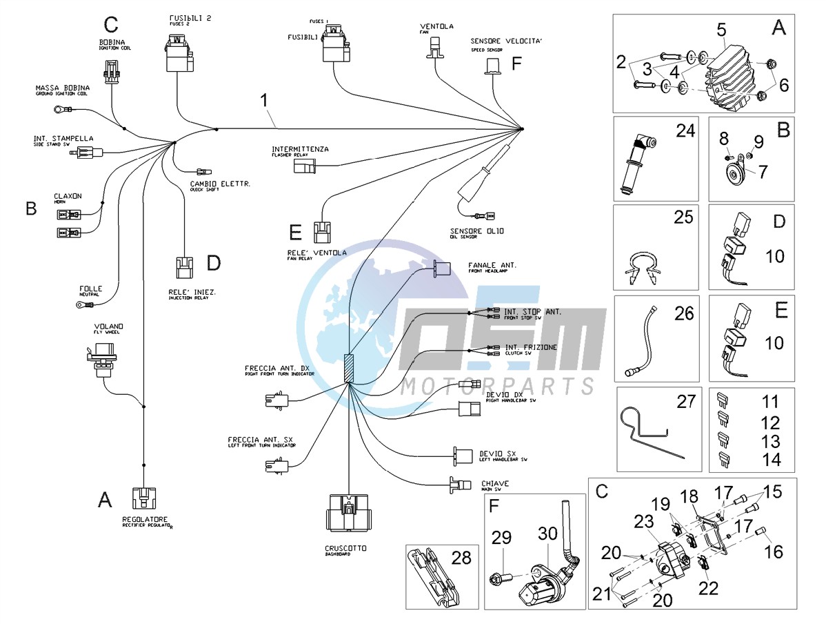 Front electrical system