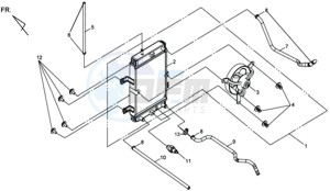 CITYCOM 300 EFI drawing RADIATOR